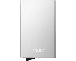 Athletix® Pasjeshouder - Aluminium -  Uitschuifbaar - Unisex Creditcardhouder - RFID & NFC Beveiliging - Zilver
