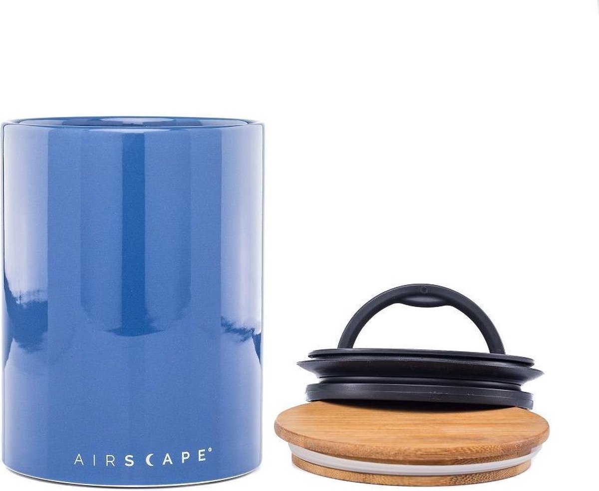 Airscape® Ceramic 500gr. – Voorraadpot – keramiek - voorraadpot -voorraadbus - vershouddoos - voedselveilig - BPA vrij - koffiepot - Kobalt blauw - Cobalt
