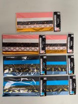 Cadeauversiering: tissue papier ter decoratie - set van 7 stuks (roze/blauw)