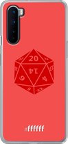 6F hoesje - geschikt voor OnePlus Nord -  Transparant TPU Case - D20 - Red #ffffff