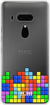 6F hoesje - geschikt voor HTC U12+ -  Transparant TPU Case - Tetris #ffffff
