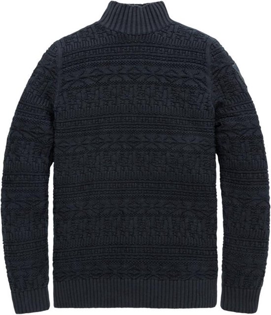 PME Legend Trui, Turtleneck cotton jacquard knit - Heren - Maat: XXL