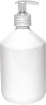 Lege plastic fles 500 ml PET apothekersfles wit - met transparante pomp – set van 10 stuks - Navulbaar - leeg