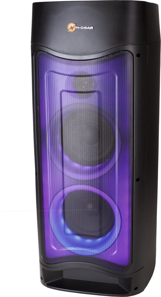 N-GEAR LGP 52 - Draagbare Bluetooth Party Speaker - Karaoke Set - 1 Microfoon - Discoverlichting van N-GEAR — afbeelding 3