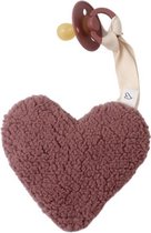 LOVEissue speenknuffeltje hart teddy paars/bruin | BIBS fopspeen Woodchuck T2 | 6 t/m 18 mnd