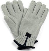 Gevoerde heren handschoenen grijs met ritsje maat M / L