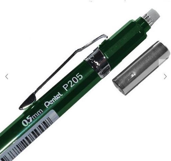 Vulpotlood 0,5mm Pentel P205 Groen