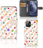 GSM Hoesje iPhone 12 | 12 Pro (6.1") Flip Cover Dots