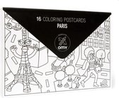 OMY - 16 COLORING POSTCARDS - PARIS