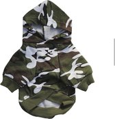 Hoody voor honden - Legerpatroon - Maat M