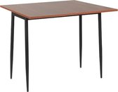 Evella Living - Eettafel - Eettafel vierkant - Industrieel - Hout - Donkerbruin/Zwart - 90x90x76