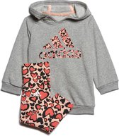 adidas Trainingspak - Maat 74  - Unisex - grijs/roze/koraalrood