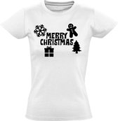 Merry Christmas Dames t-shirt | xmas | kerstmis | kerst | feestdag | Wit