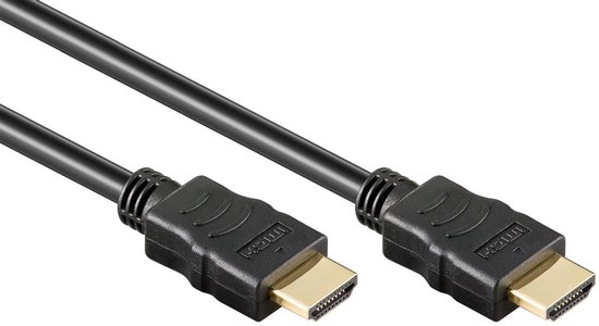 HDMI 1.4 Kabel Gold Plated | High Speed Cable | 10.2 Gbps | Full HD 1080p | 3D | 4K@30 Hz | Ethernet | Audio Return Channel | HDMI naar HDMI | Male to Male | Voor TV - DVD - Laptop - Tablet - PC - Monitor - Beamer | 0.5 Meter | Zwart | Allteq