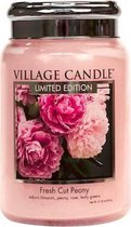 Village Candle Village Geurkaars Fresh Cut Peony | pioenroos jasmijn kersenbloesem - large jar