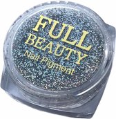 Holografisch Glitter Poeder Nagels - Nailart -  Glitterpoeder - Zilver - Prisma Effect - Cozy Cake®