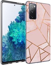 iMoshion Design voor de Samsung Galaxy S20 FE hoesje - Grafisch Koper - Roze / Goud