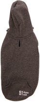 51 Degrees North - Warme College Hoodie voor jouw hond - Trui in 3 kleuren en 7 maten - Sweater met capuchon en rits - Kleur: Licht Grijs, Maat: Small - 28 cm