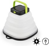 Relephance Opvouwbare Lamp Meerdere Standen – Tuinlamp – Lantaarn - Nachtlampje – Sfeerlamp - Zaklamp - Dimbaar - Oplaadbaar - USB – Solar - IPX 4 Waterdicht - Zwart