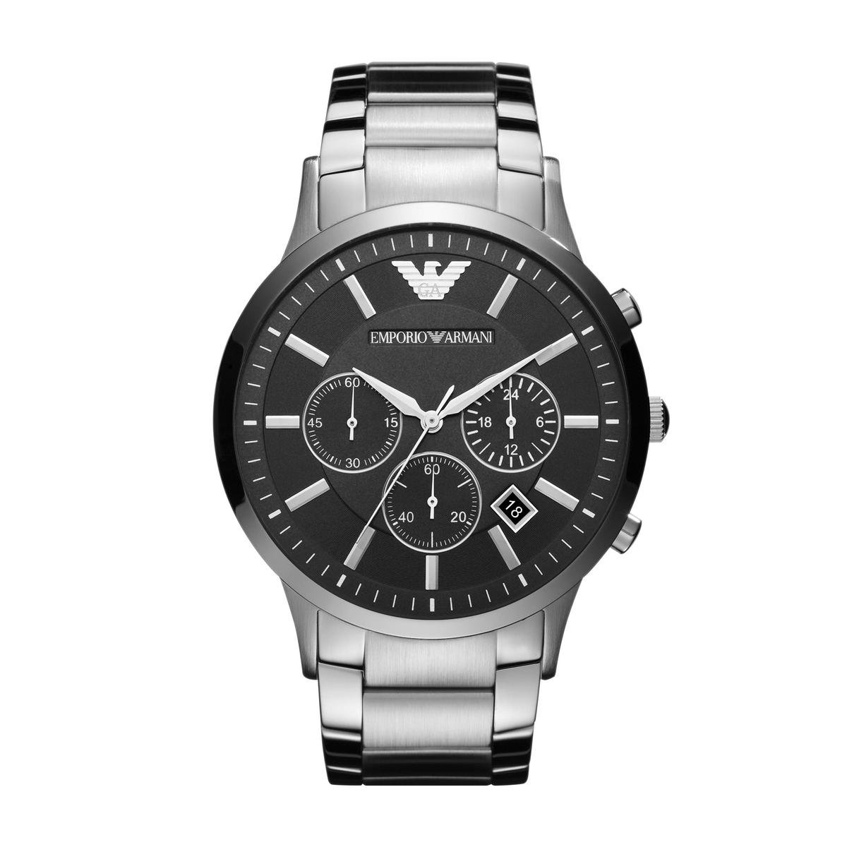 Emporio Armani AR2460 Herenhorloge 46 mm - Zilverkleurig