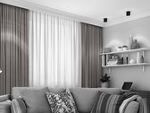 Home of Curtains - LEMONI - Gordijn - Met Plooiband - Verduisterend - Kant en Klaar - 150x260 cm - Donker Grijs - 1 Stuk