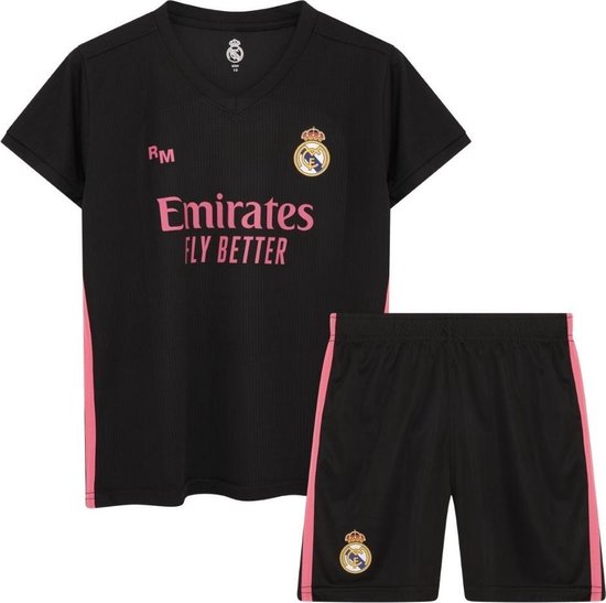 Real Madrid derde tenue 20/21 - voetbaltenue kids - officieel Real Madrid fanproduct - Real Madrid shirt en broekje - maat 116