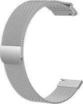 Luxe Milanese Loop Armband Voor Polar Unite Fitness Horloge Bandje - Metalen iWatch Milanees Watchband Polsband - Stainless Steel Mesh Watch Band - Horlogeband - Magneet Sluiting - Zilver Kle
