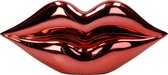 HD Collection - Ornament LIPS Rood - Rood beeldje - 21x5x9cm - Luxewoondecoratie.nl