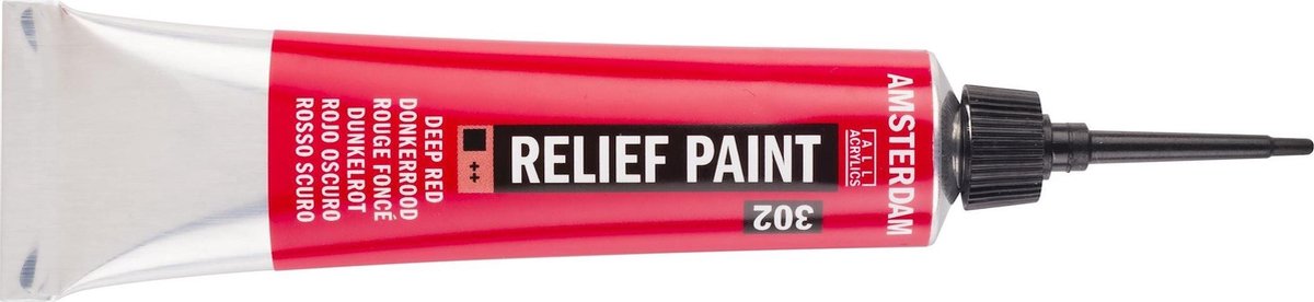 Relief Paint - 302 Donkerrood - Amsterdam - 20 ml