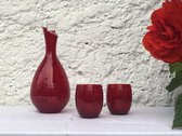 Kristallen Druppel glas / Rood