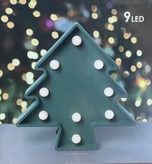 Kerstartikel Natale | Kerstboom - Decoratie met 9 Led-lampjes