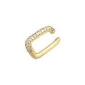 Jobo By JET – Diamond  ear cuff - Piercing – Oorbellen - Goud met diamanten - Per stuk - Earcuff