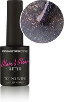 Cosmetics Zone Glam & Glow Hybride Topcoat No Wipe Glitter Multicolor 15ml.
