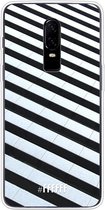OnePlus 6 Hoesje Transparant TPU Case - Mono Tiles #ffffff