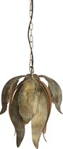 PTMD Davez Goud hanglamp antiek met blad design