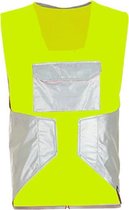 Gillet "SWAT" Urban Circus. Ultra reflecterende en geel fluoriserende vest met velcro voor ideale pasvorm