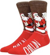 Kerstsokken | leuke kerstsokken voor dames/mannen | drinkende kerstman kerstsokken | 123cadeaushop kerst sokken
