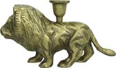 Kersten - kandelaar - leeuw - brons