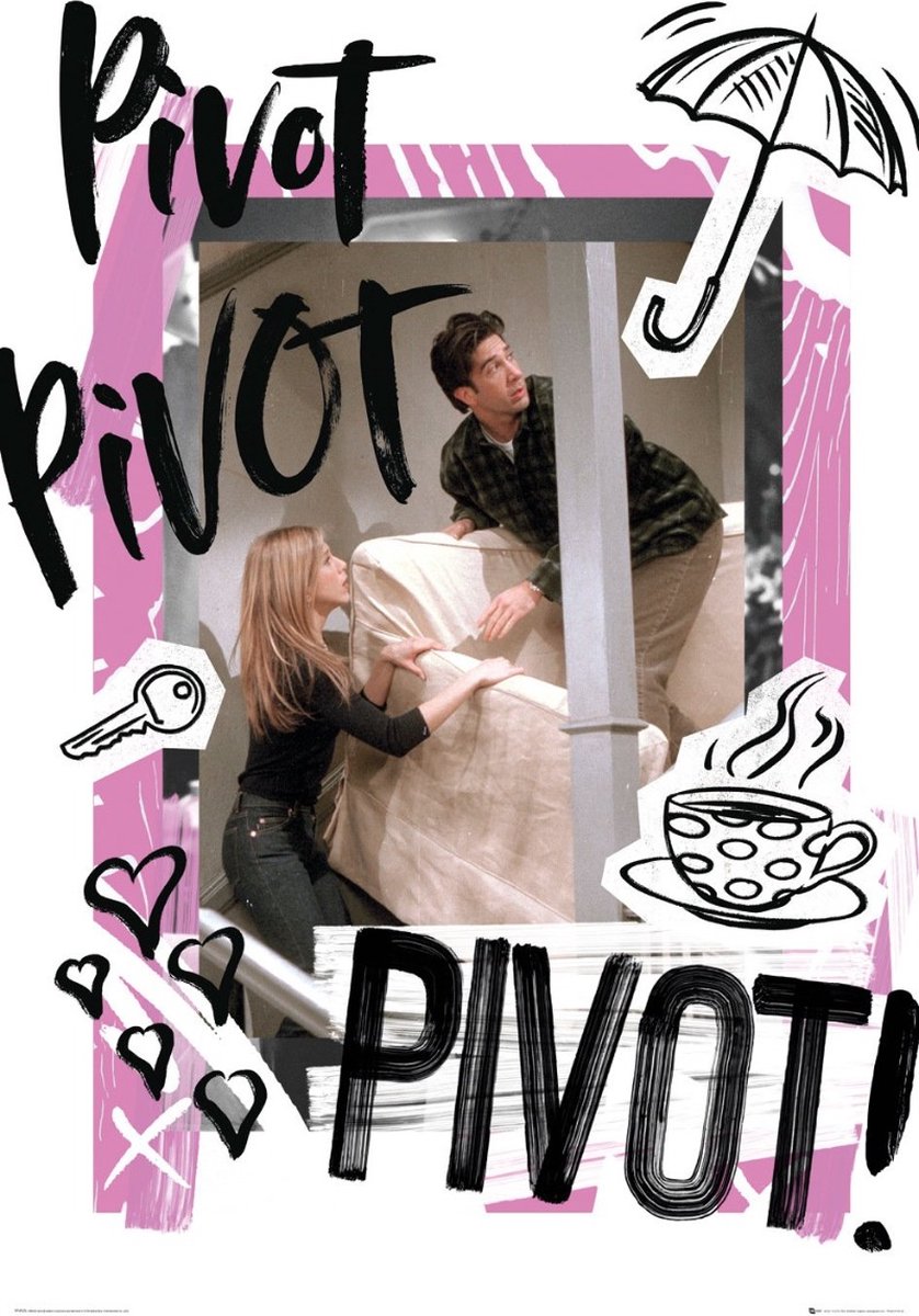 Poster - Friends Pivot - 91.5 X 61 Cm - Multicolor