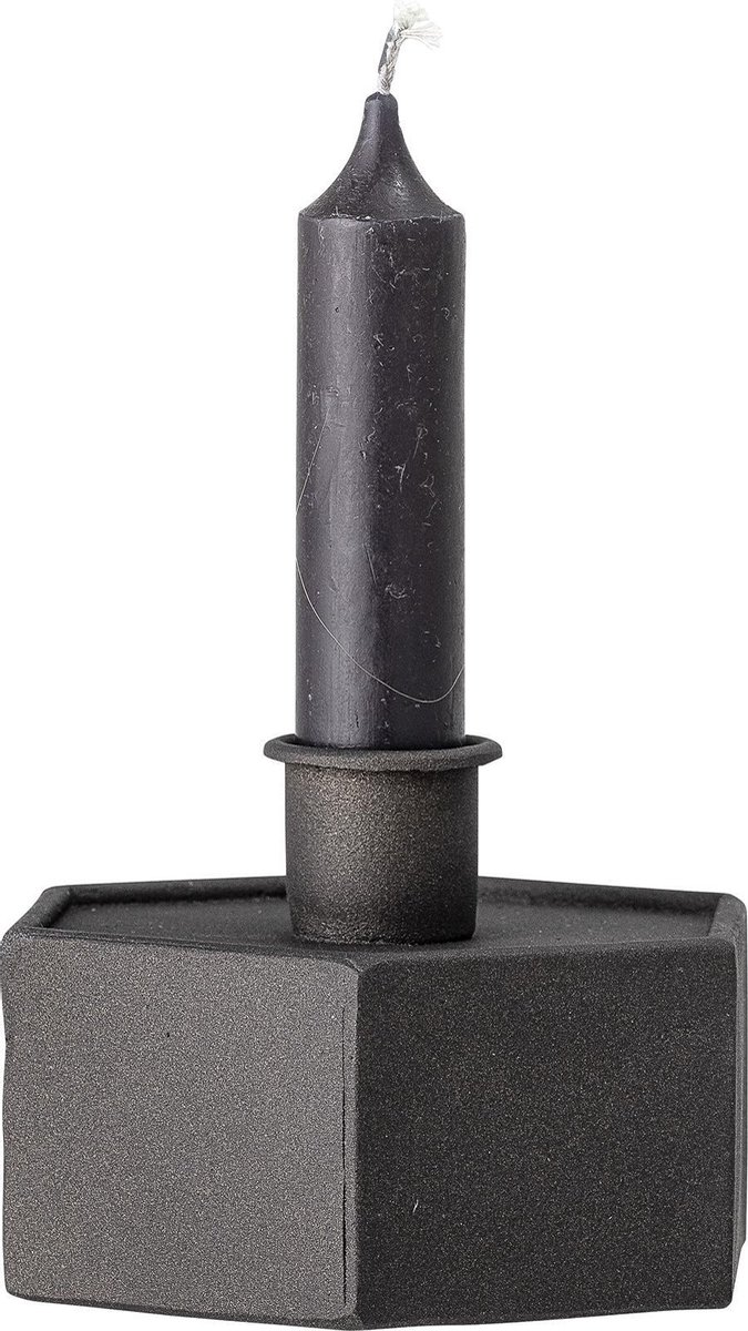 Nedal kandelaar zwart 9cm