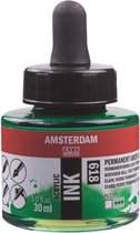 Amsterdam Acrylic Inkt Fles 30 ml Permanentgroen Licht 618