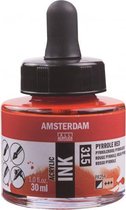 Amsterdam Acrylic Inkt Fles 30 ml Pyrrolerood 315