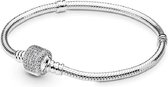 Armband Zilver / Zilveren armband / past op Pandora / Pandora compatible / Vlinder sluiting / Elegante dames armband / Valentijnsdag cadeau / Maat 17