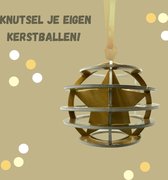 Knutselpakket Kerstballen Goud | 5 Doe-Het-Zelf Kerstballen | 9 cm doorsnee | Inclusief Glitterverf