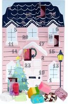 Adventkalender "Santa Stop Here" met badbruisballen, luxe zeepjes en bathmallows