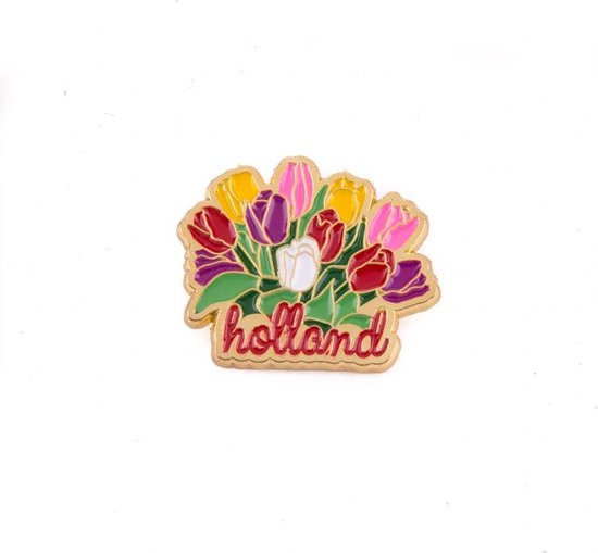 Pin Tulpenbos Holland Goud - Souvenir | bol.com