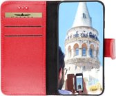 Galata - Slim Echt Leer Samsung Galaxy A31 - BookCase - Rood