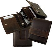 Leren Portemonnee met nieuwe Tech-RFID-folie | Leder Wallet | Echt rundleer| Leer | Kaartenhouder | Creditcardhouder | Card holder | Ritsportemonnee  | ID-Venster | Billfold | LA BORSA | Heup