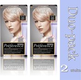 L'Oréal Paris Préférence Haarverf  Permanente Haarkleur met Color Extender - 9.23 Pure Rosegold - Duo Pack