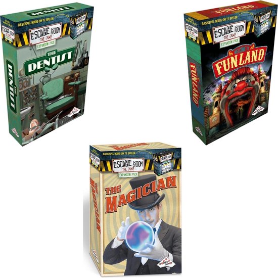 Thumbnail van een extra afbeelding van het spel Escape Room Uitbreidingsbundel - 3 Stuks - The Dentist & Funland & The Magician